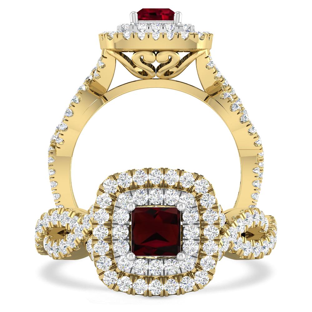 Yellow Gold - Garnet