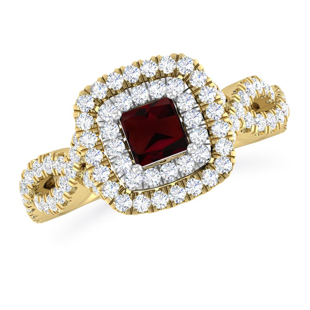 Yellow Gold - Garnet