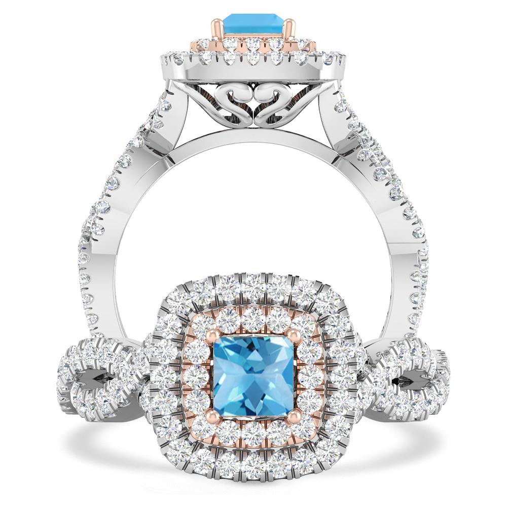 White Gold - Blue Topaz