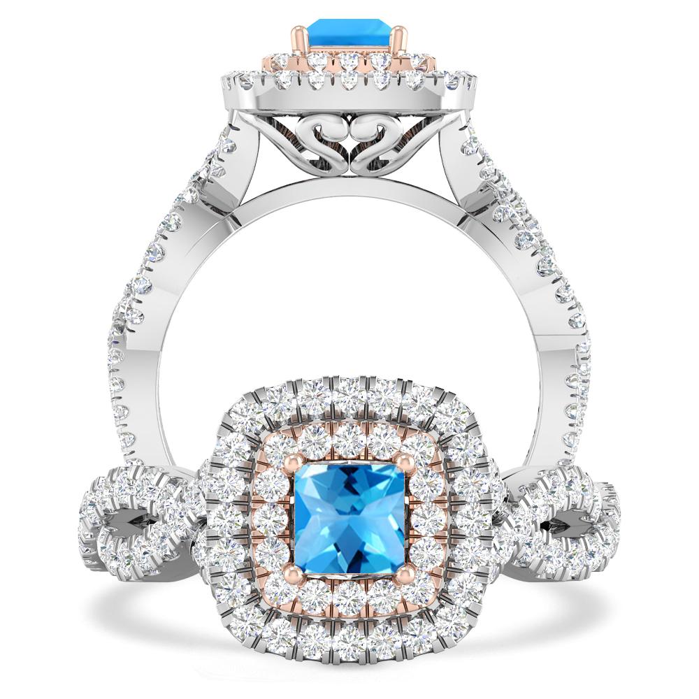 White Gold - Blue Topaz