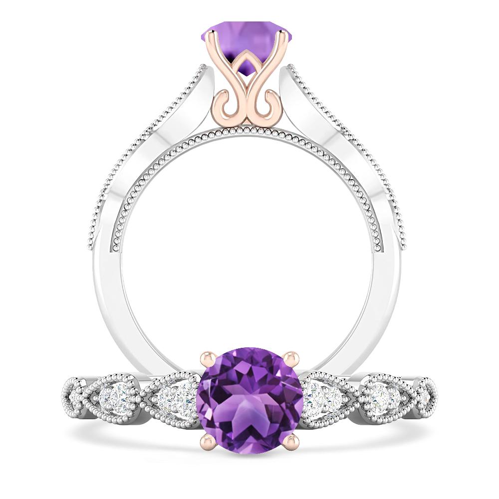 White Gold - Amethyst