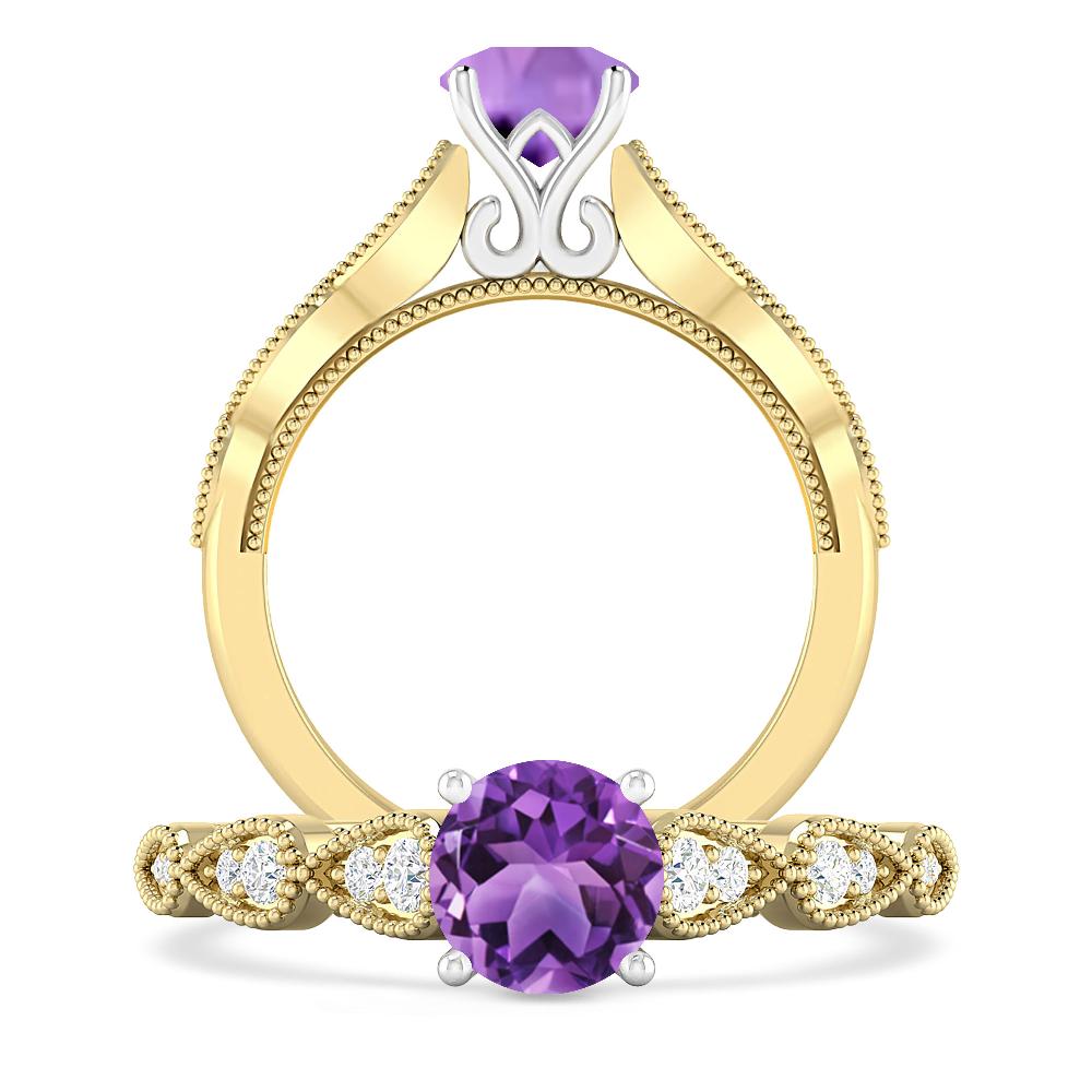 Yellow Gold - Amethyst