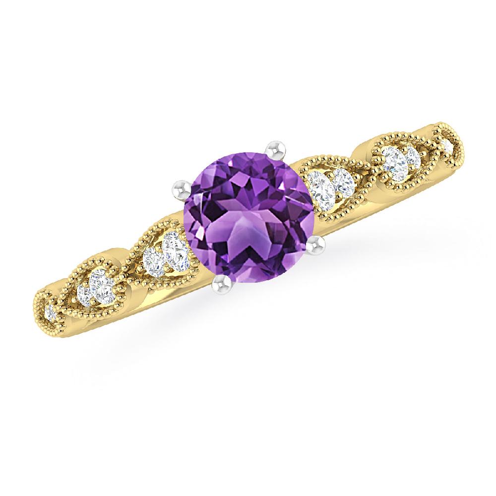 Yellow Gold - Amethyst