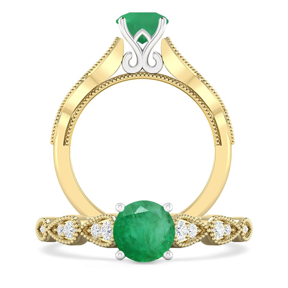 Yellow Gold - Emerald