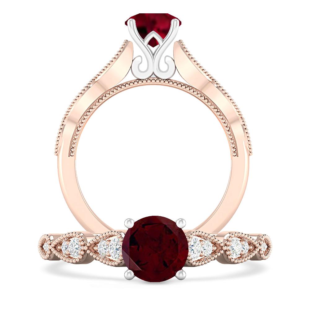 Rose Gold - Garnet