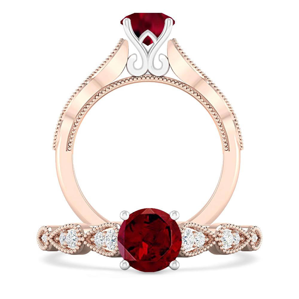 Rose Gold - Garnet