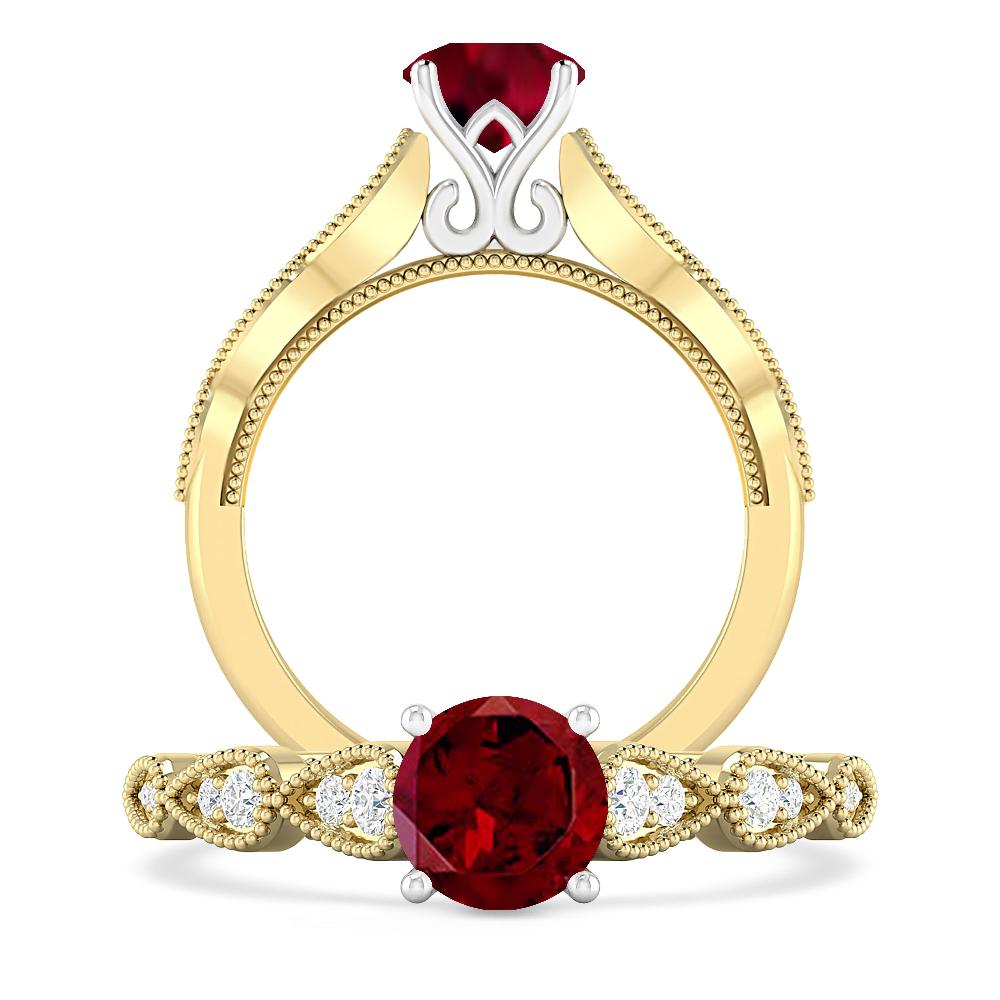 Yellow Gold - Garnet