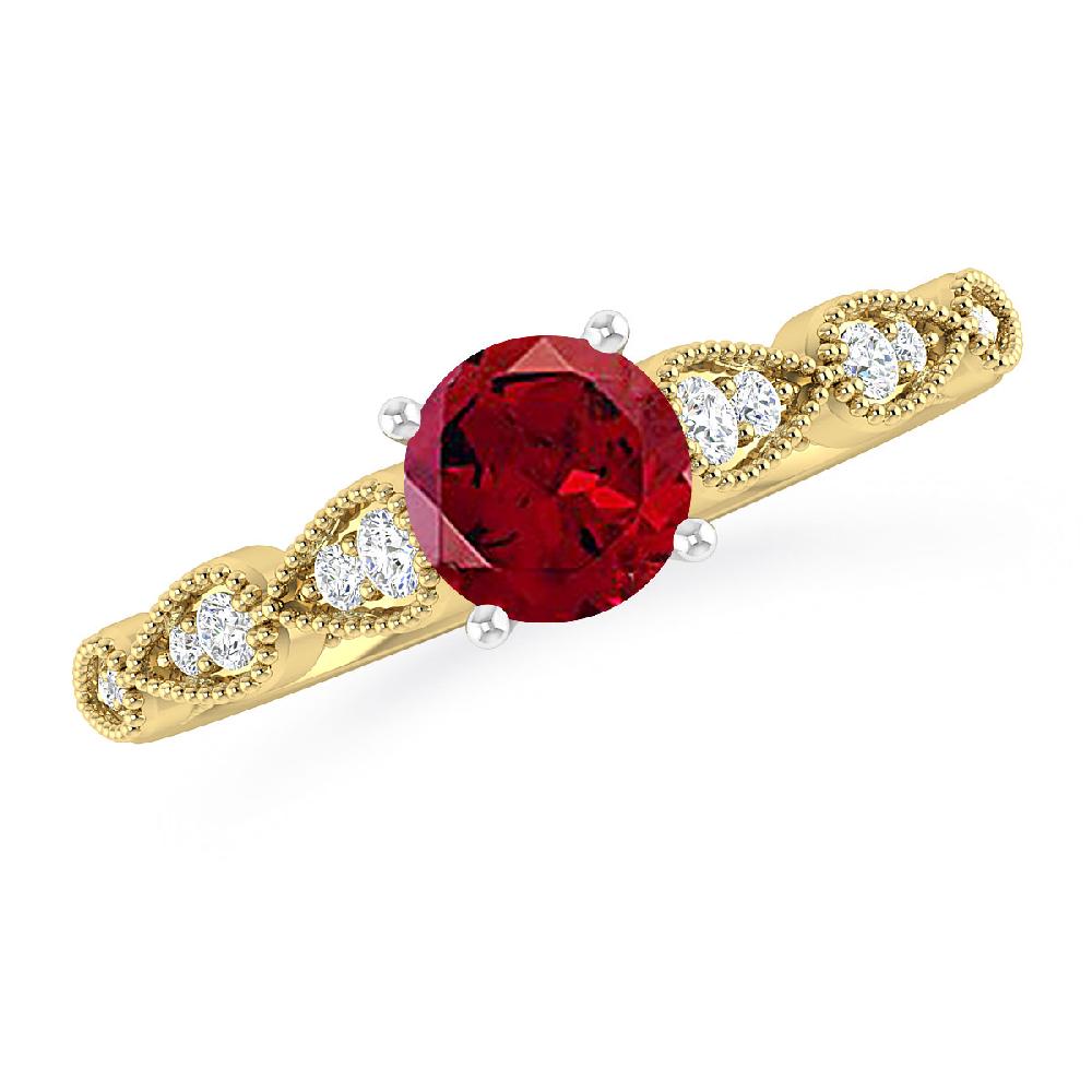 Yellow Gold - Garnet