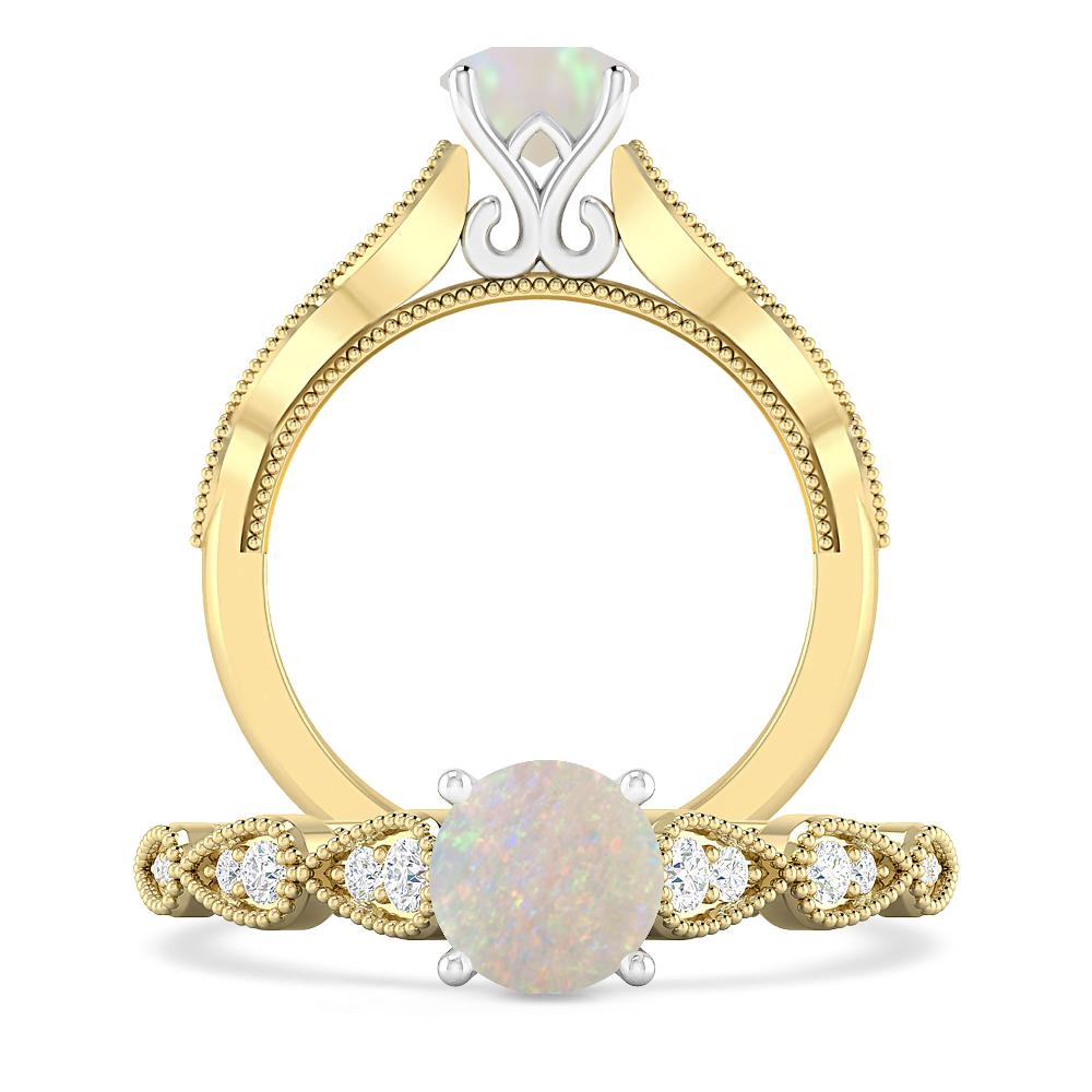 Yellow Gold - Opal