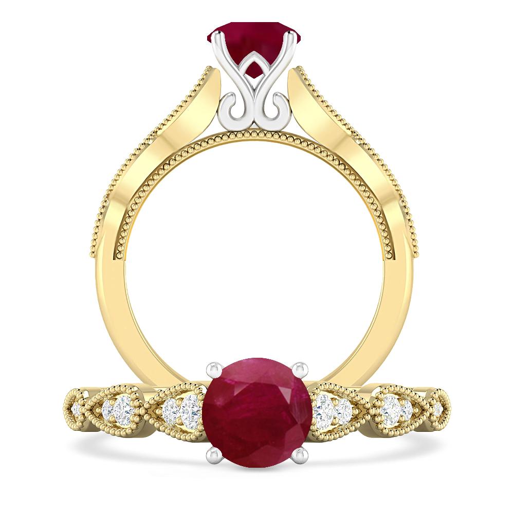 Yellow Gold - Ruby