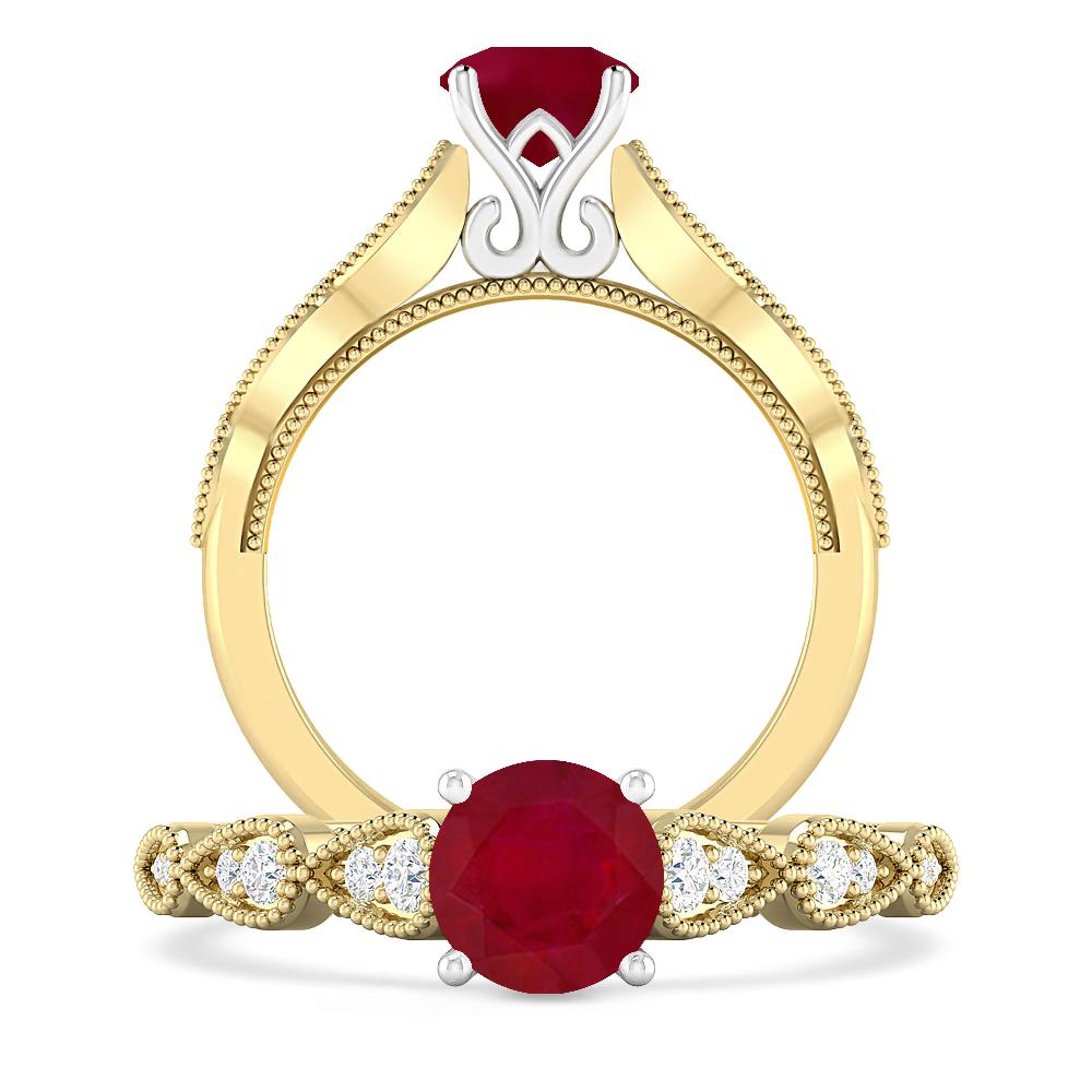 Yellow Gold - Ruby