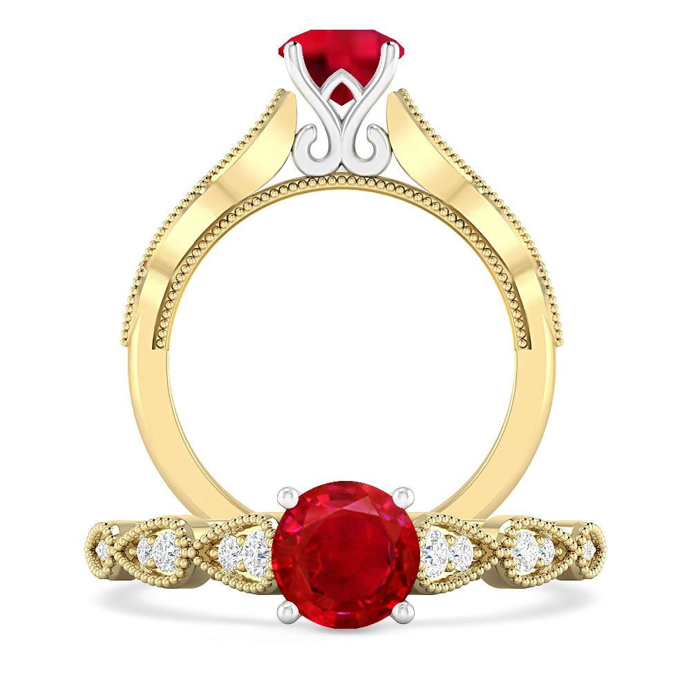 Yellow Gold - Ruby