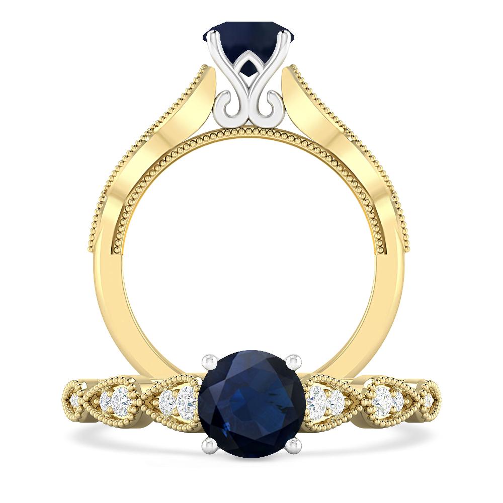 Yellow Gold - Sapphire