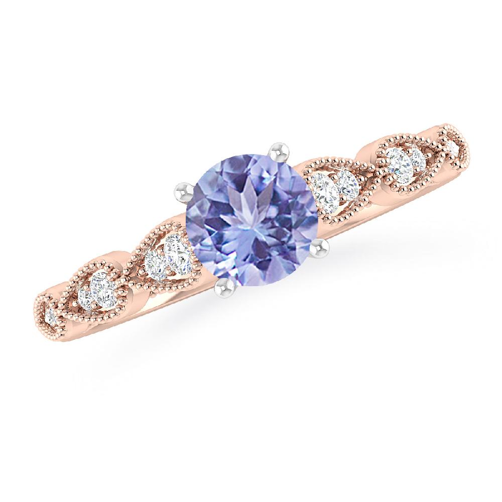 Rose Gold - Tanzanite