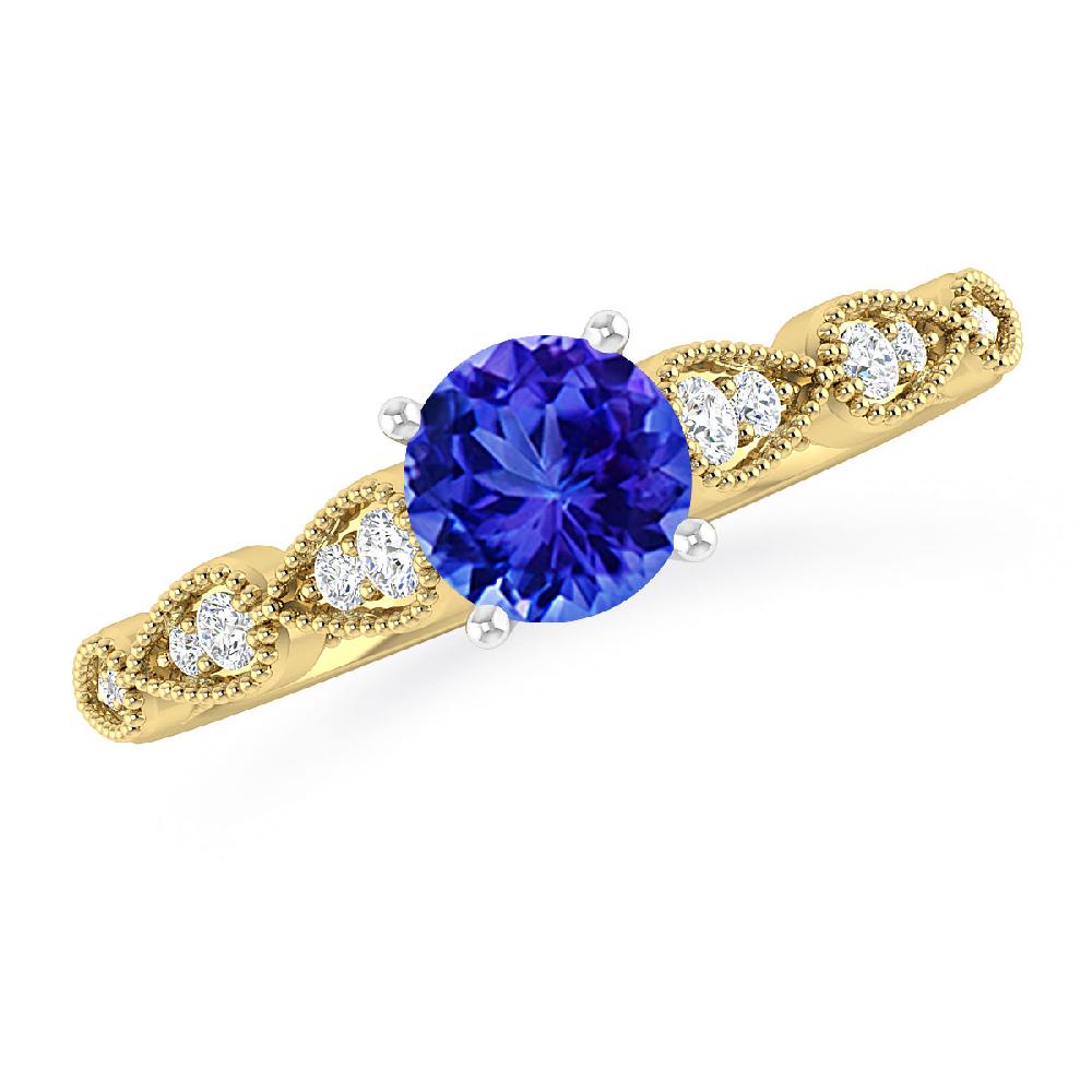 Yellow Gold - Tanzanite