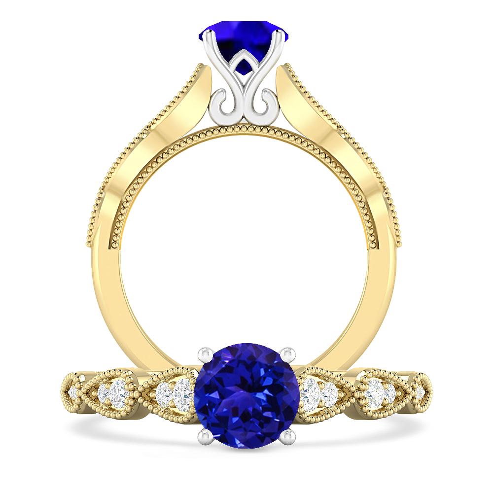 Yellow Gold - Tanzanite