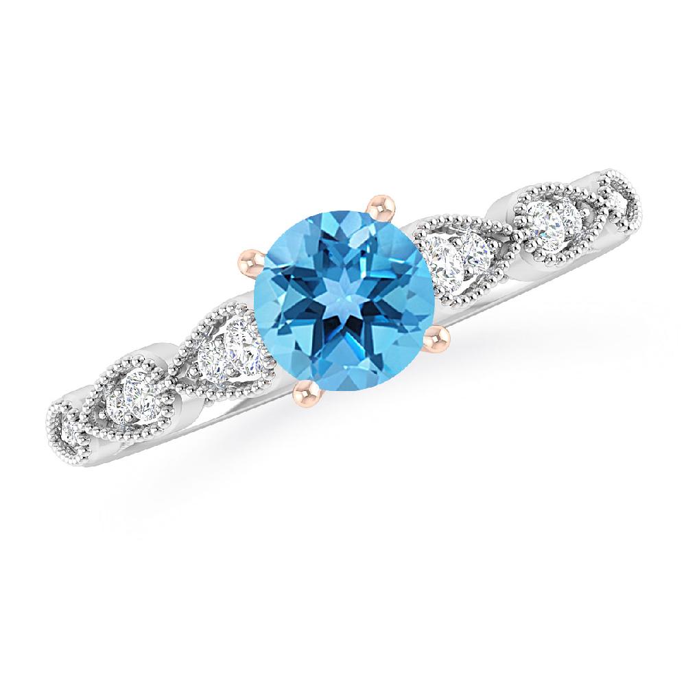 White Gold - Blue Topaz