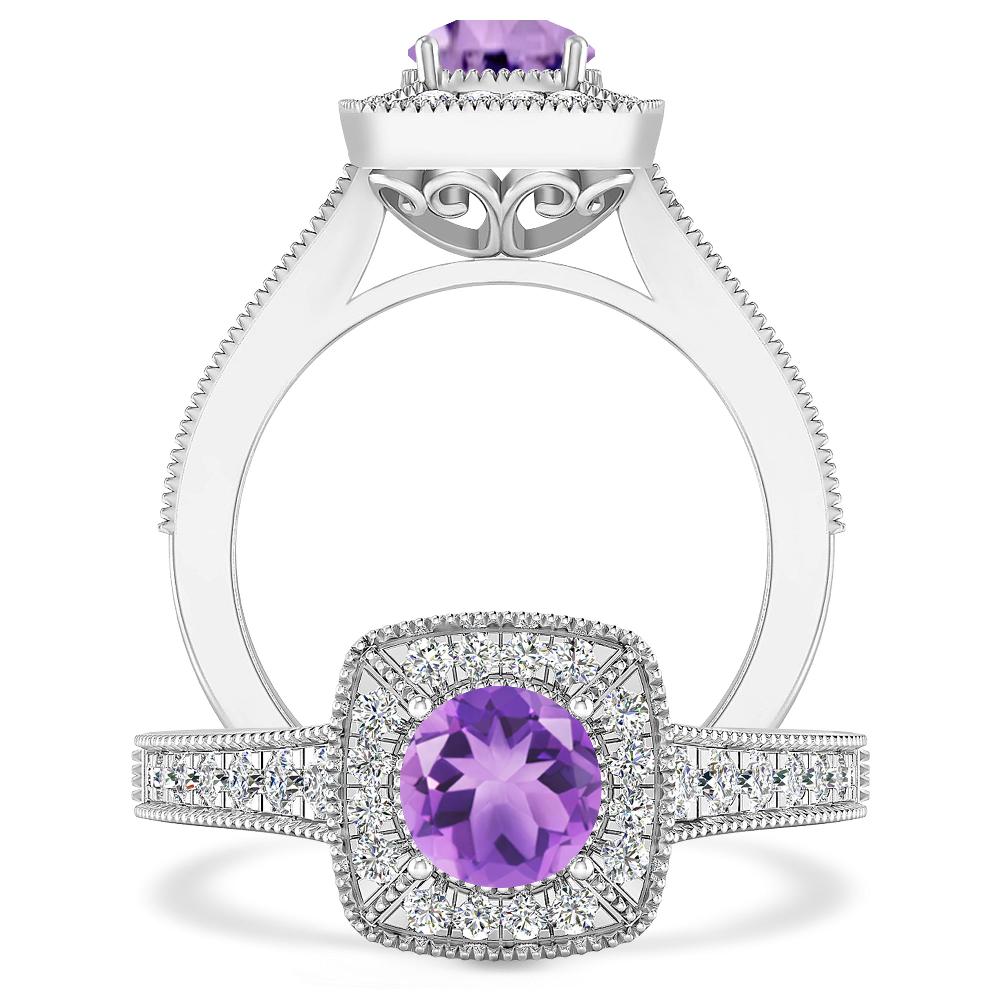 White Gold - Amethyst