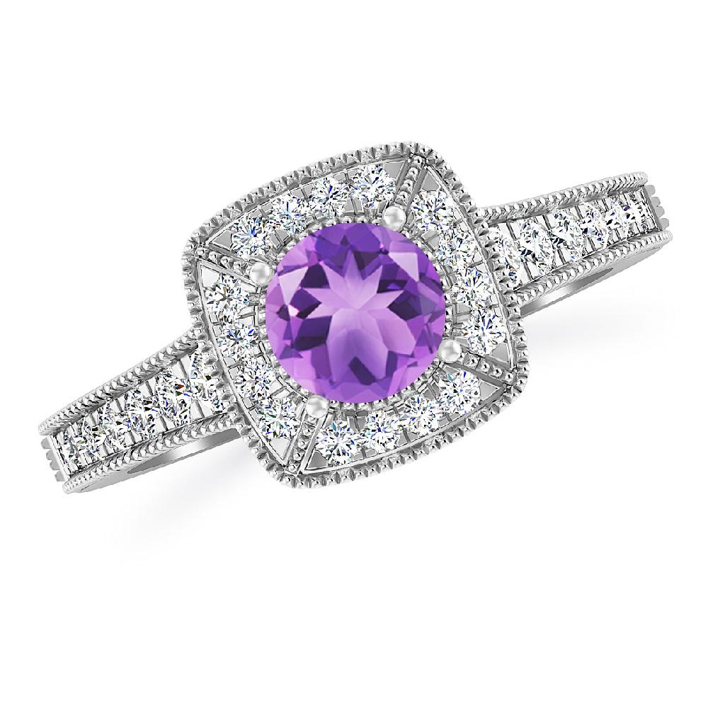 White Gold - Amethyst