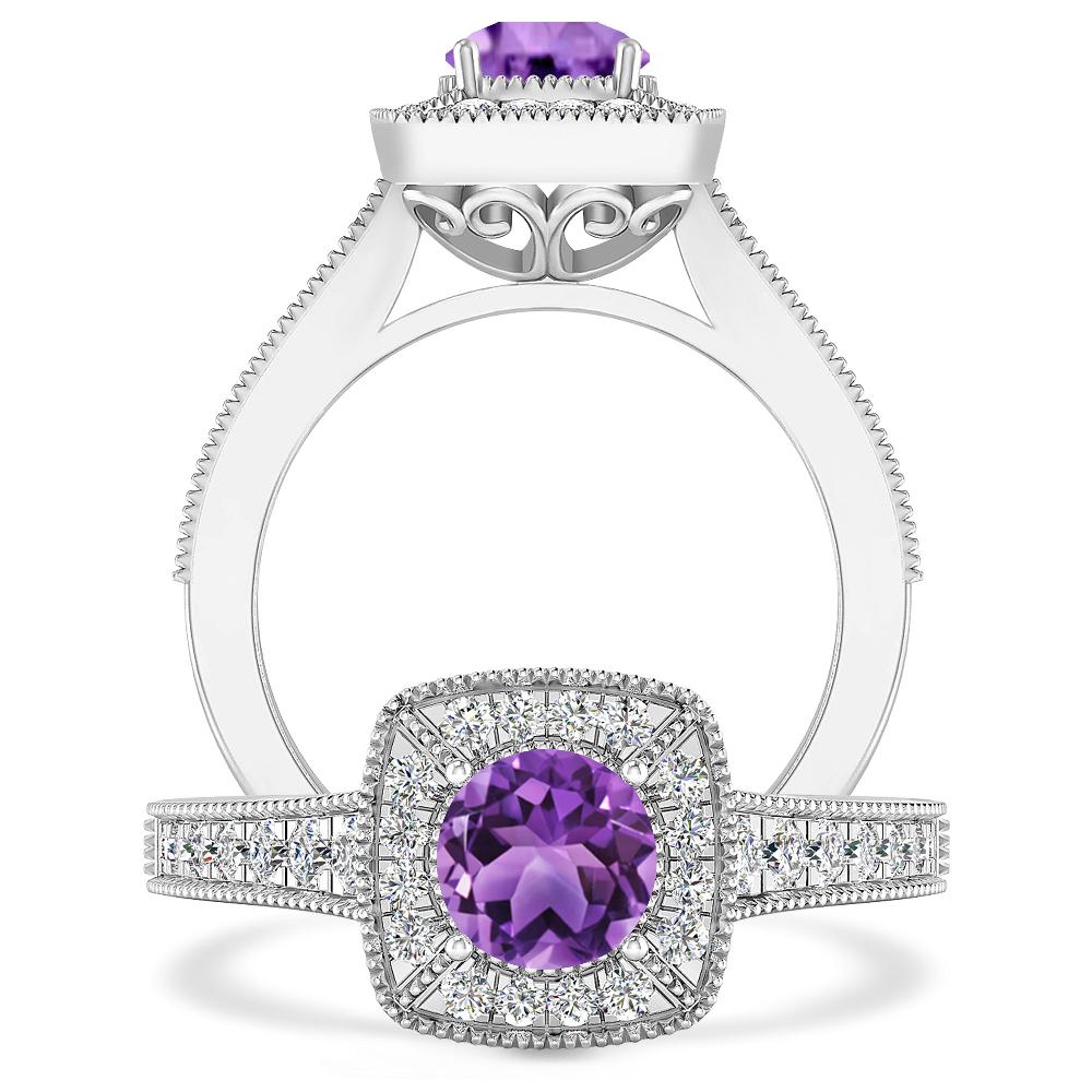 White Gold - Amethyst