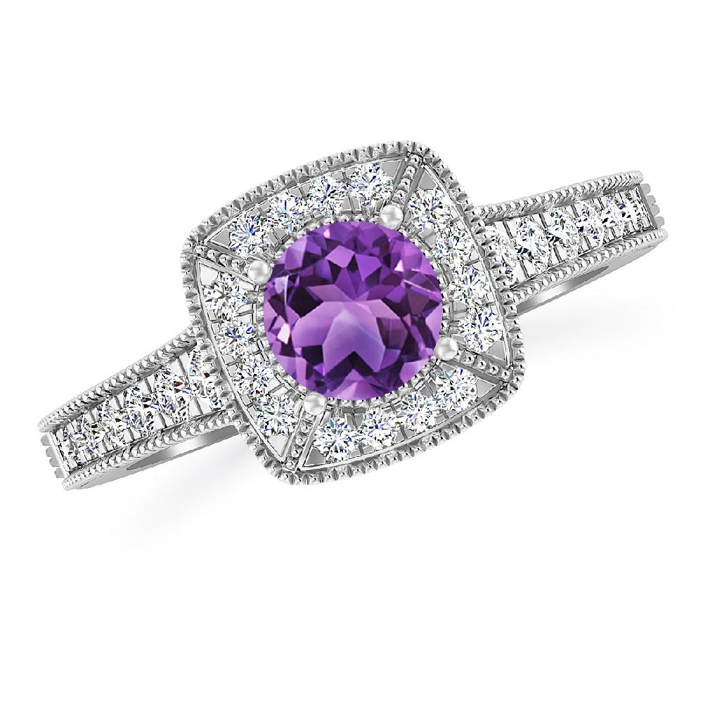 White Gold - Amethyst