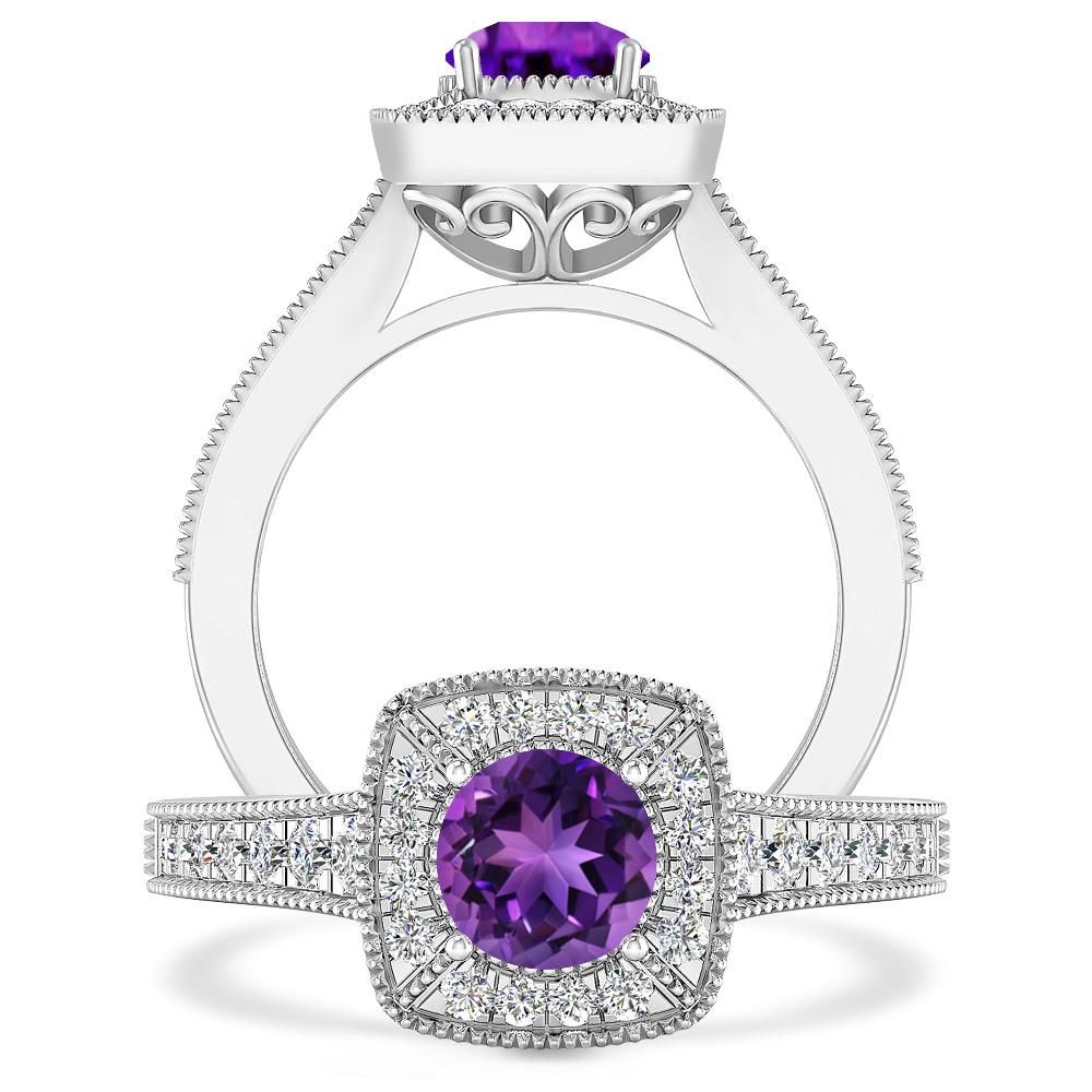 White Gold - Amethyst