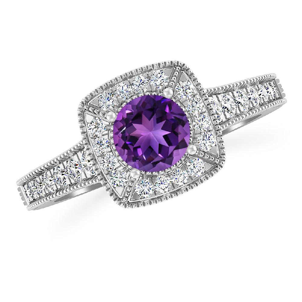 White Gold - Amethyst