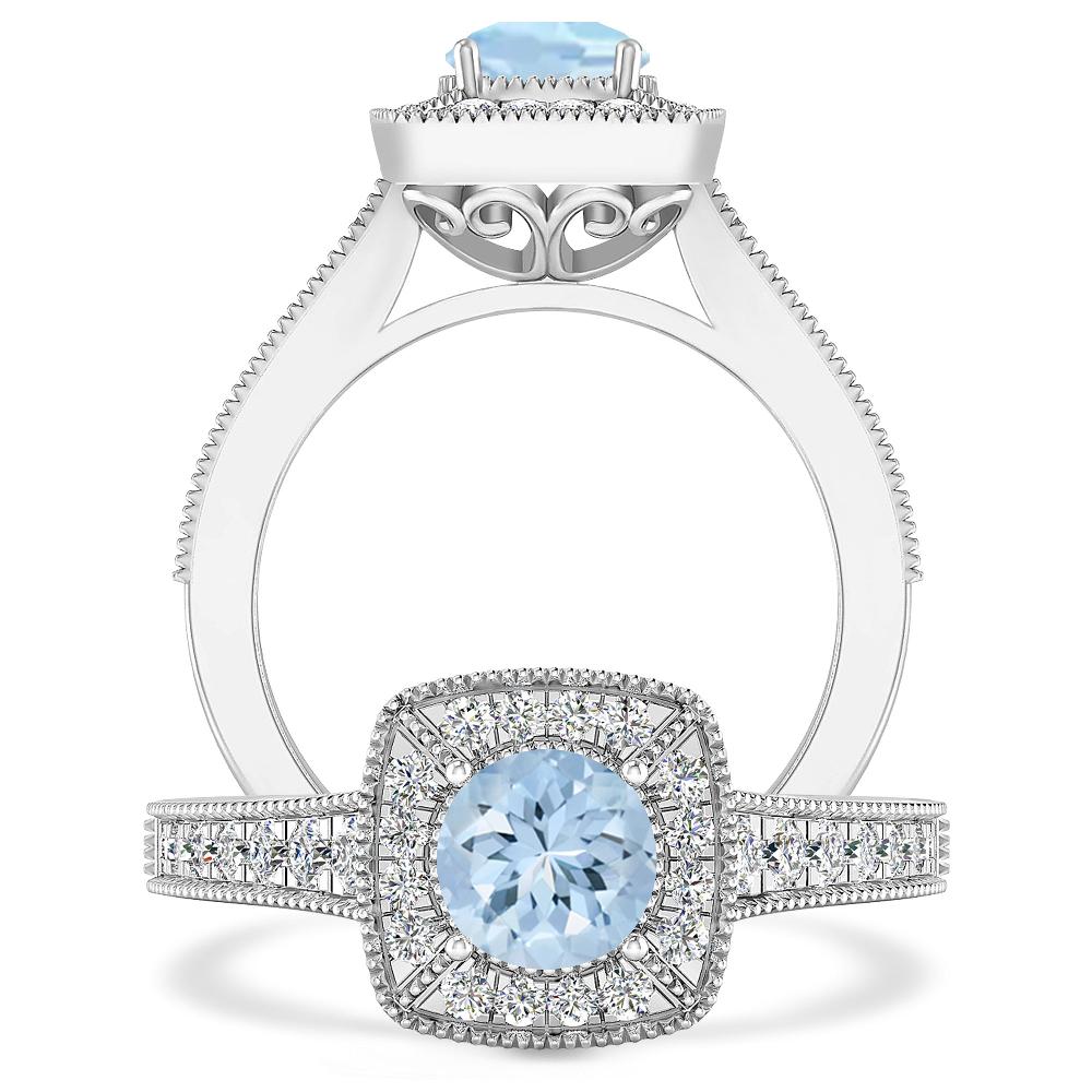 White Gold - Aquamarine