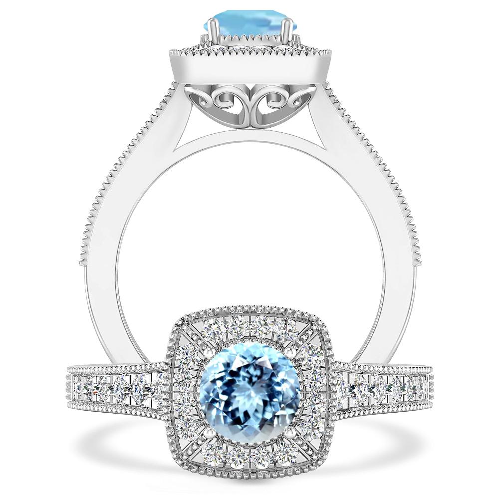 White Gold - Aquamarine