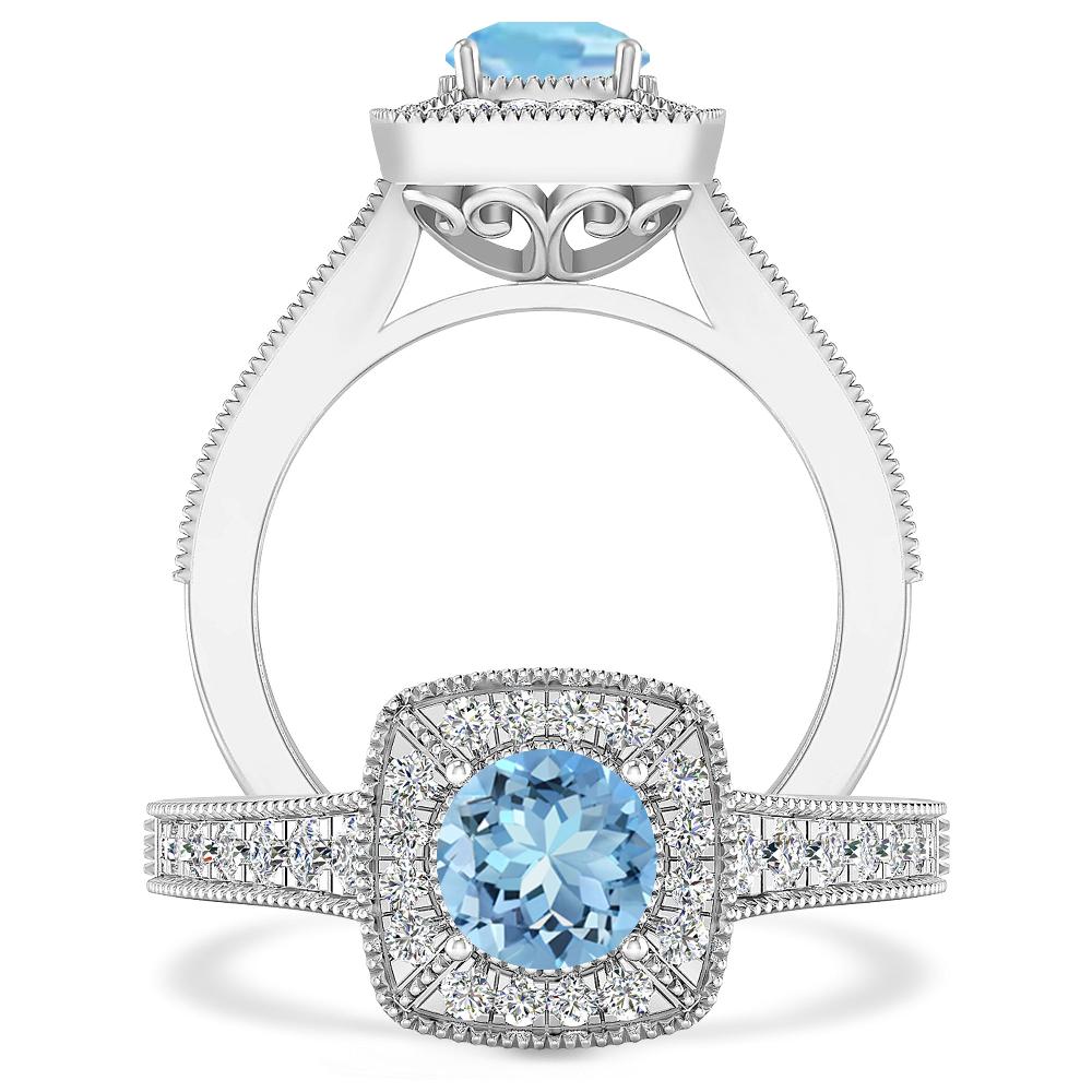 White Gold - Aquamarine