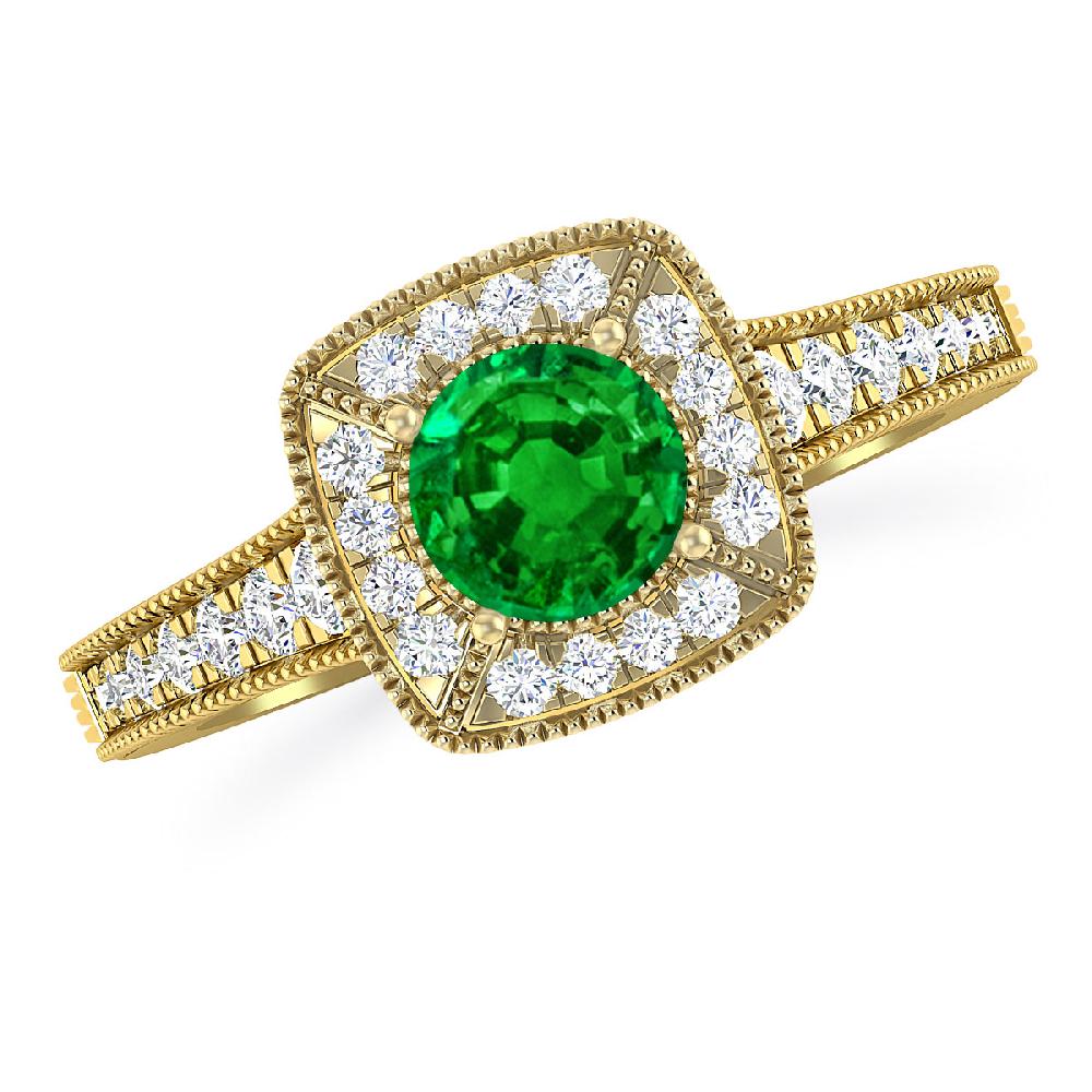 Yellow Gold - Emerald