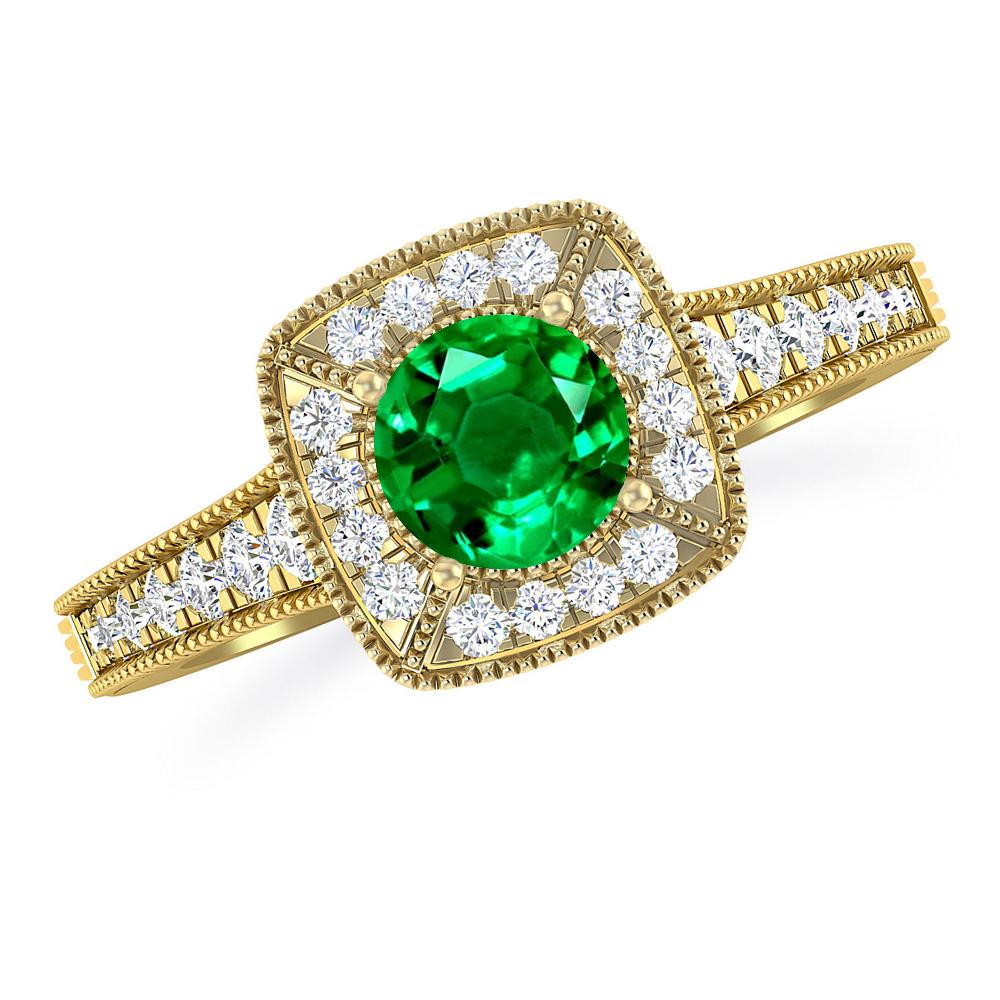 Yellow Gold - Emerald