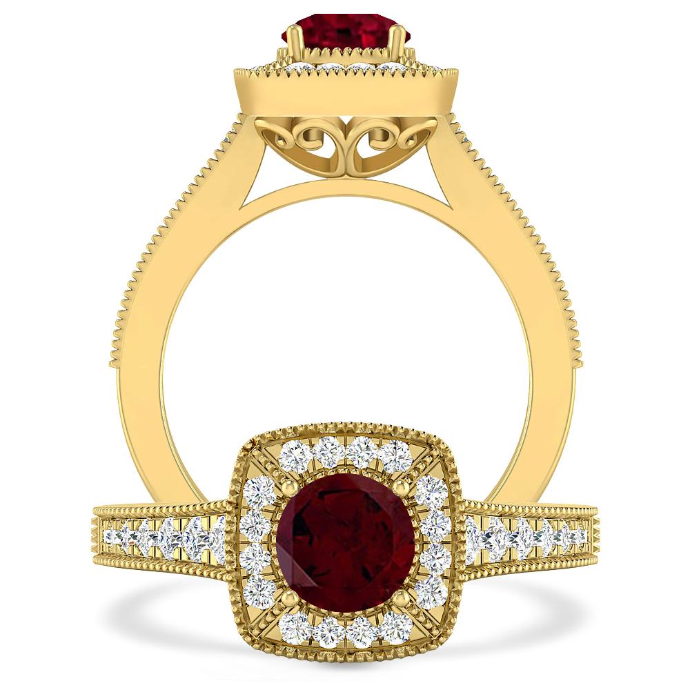 Yellow Gold - Garnet