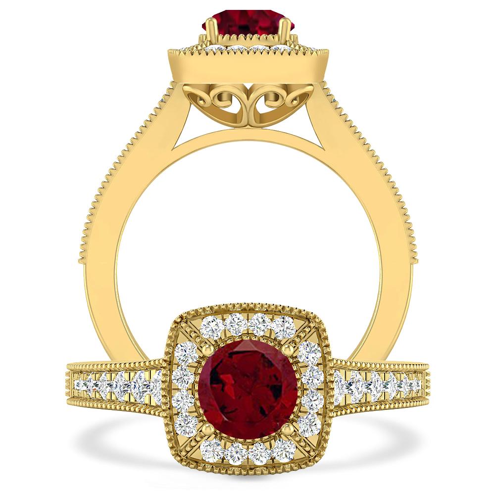 Yellow Gold - Garnet