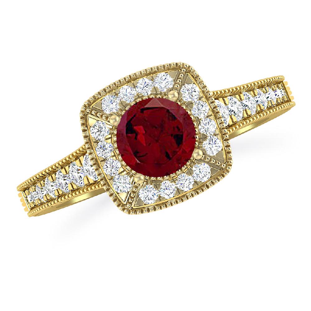 Yellow Gold - Garnet