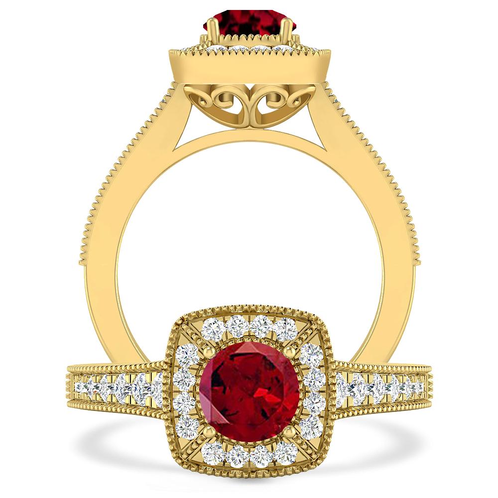 Yellow Gold - Garnet