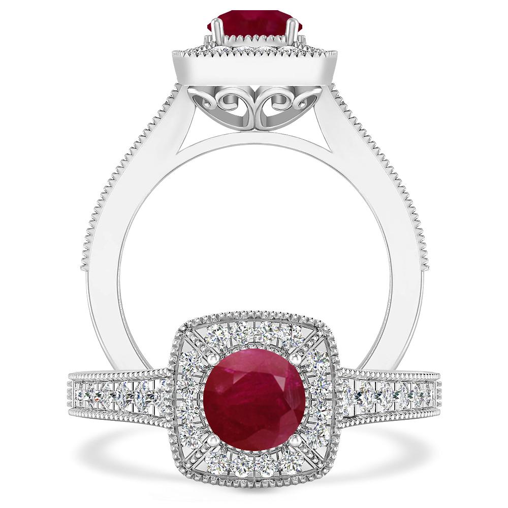 White Gold - Ruby