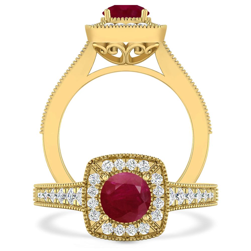 Yellow Gold - Ruby