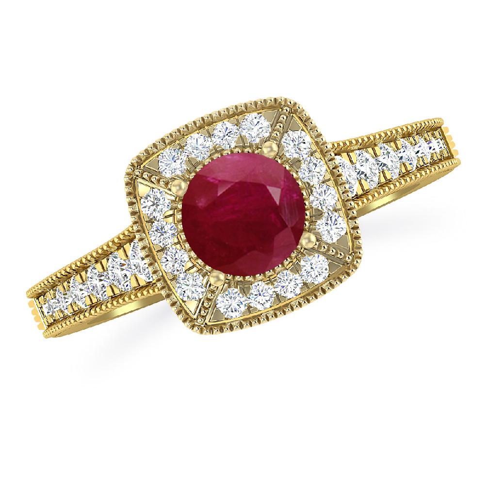 Yellow Gold - Ruby