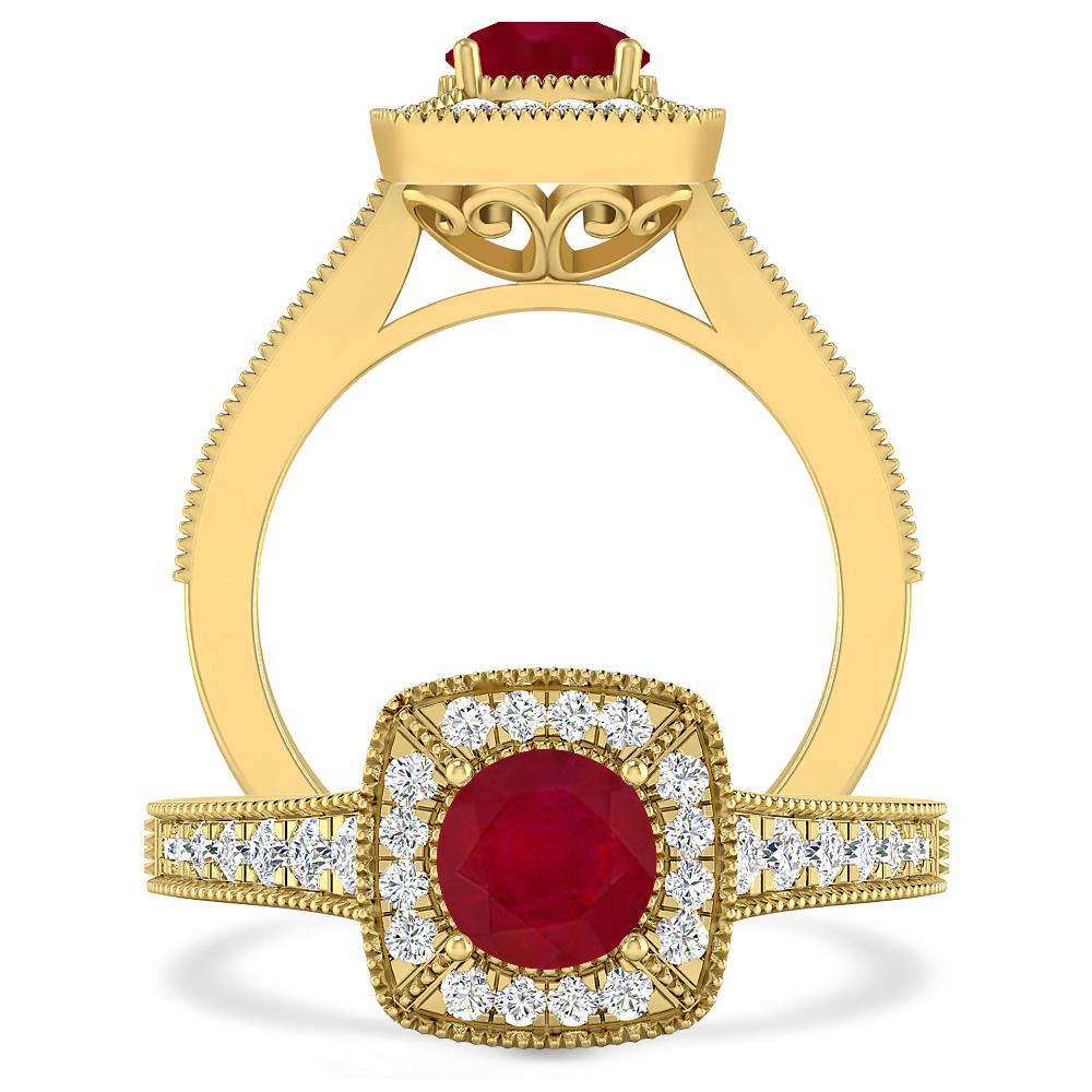 Yellow Gold - Ruby