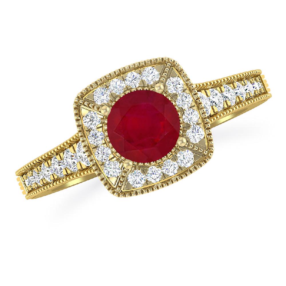 Yellow Gold - Ruby