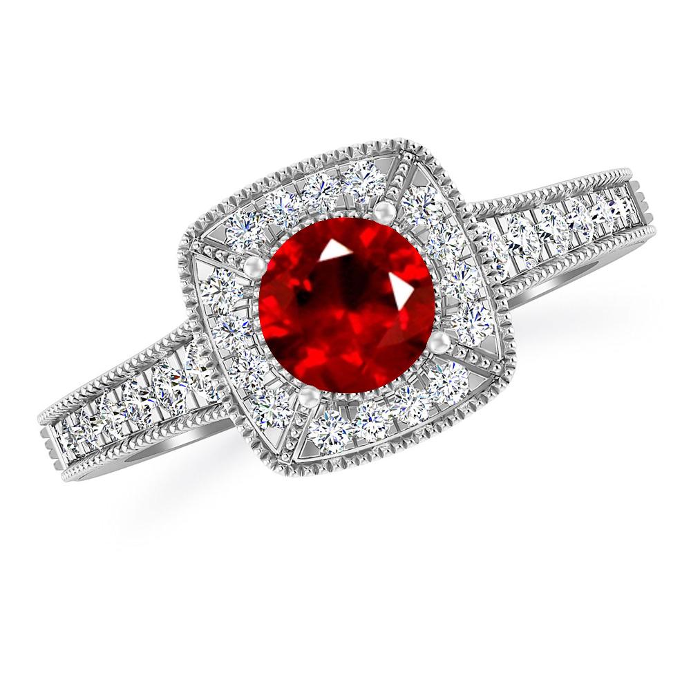 White Gold - Ruby