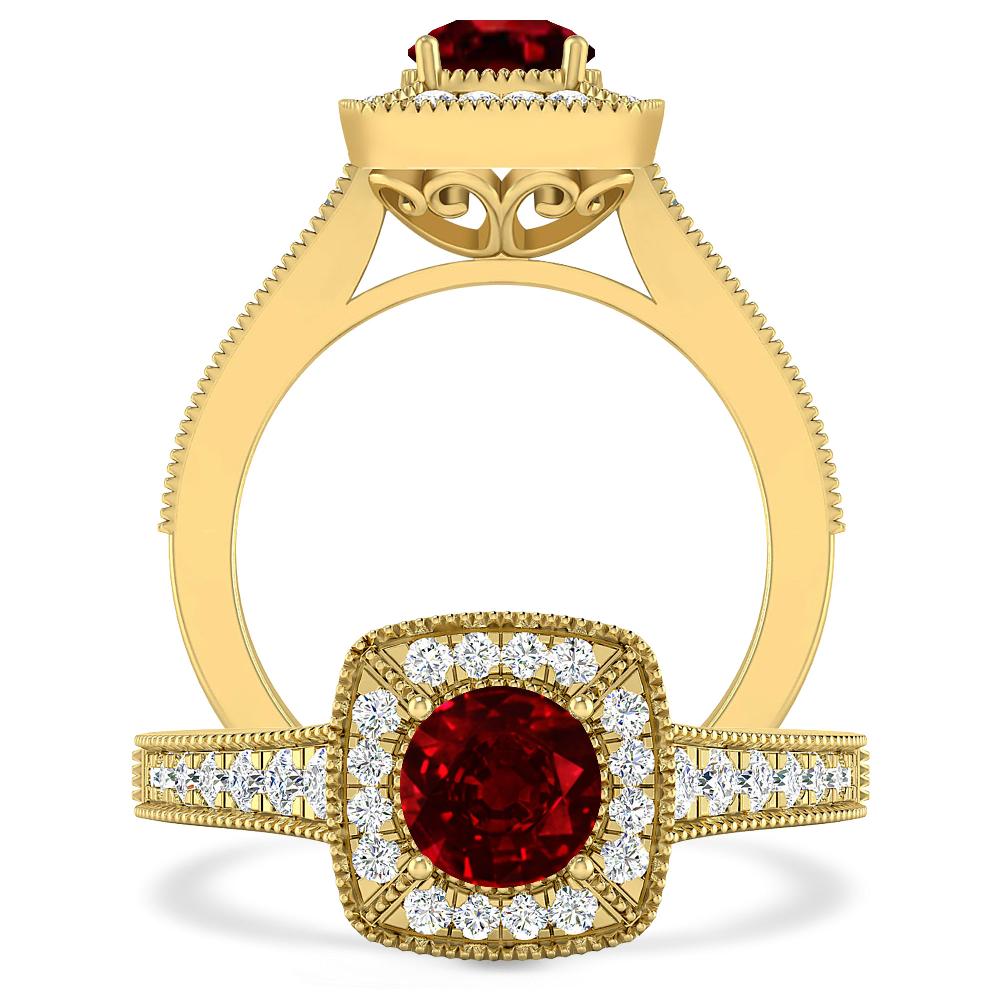 Yellow Gold - Ruby