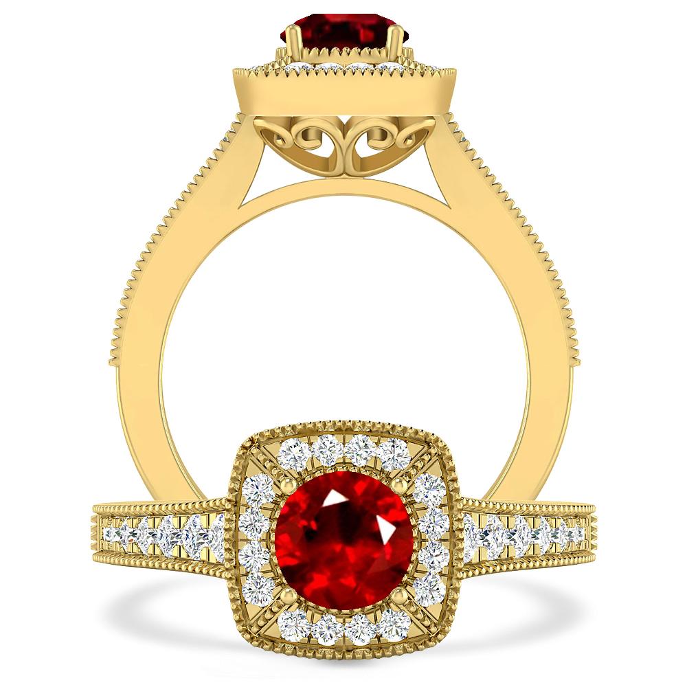 Yellow Gold - Ruby