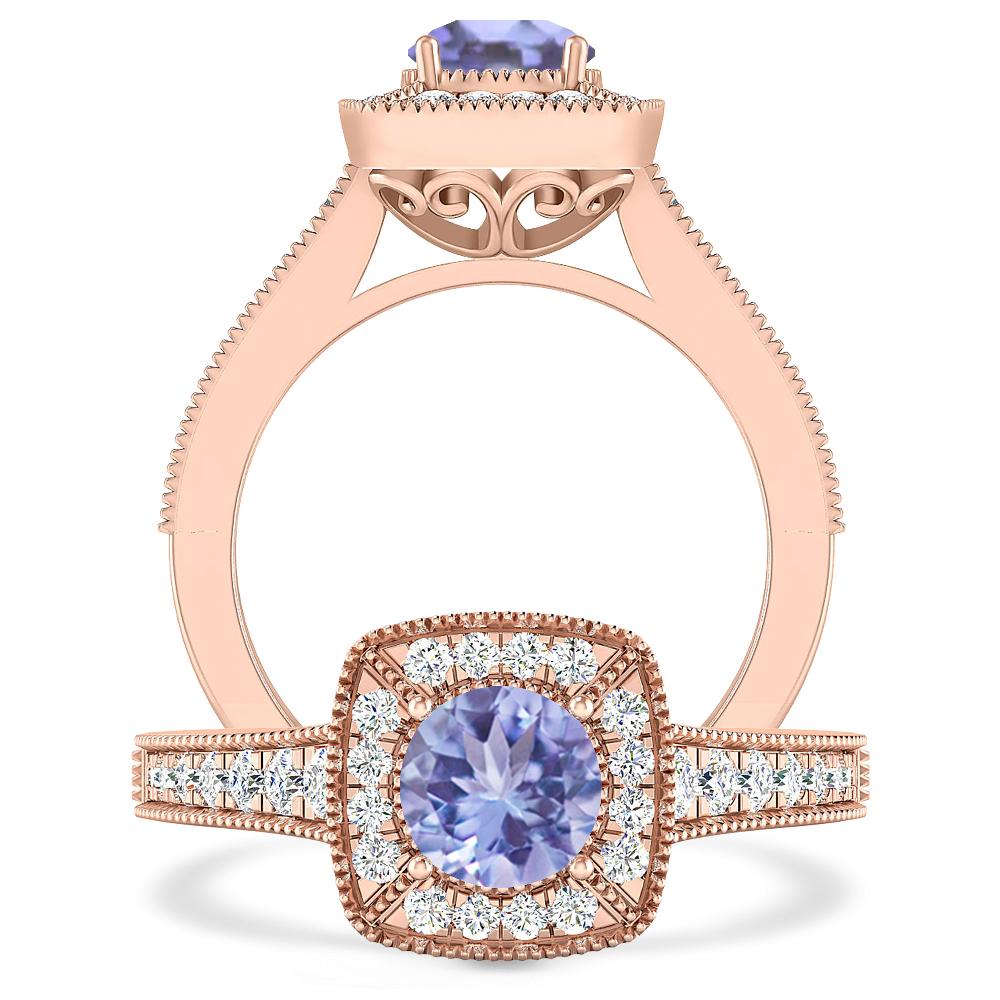 Rose Gold - Tanzanite