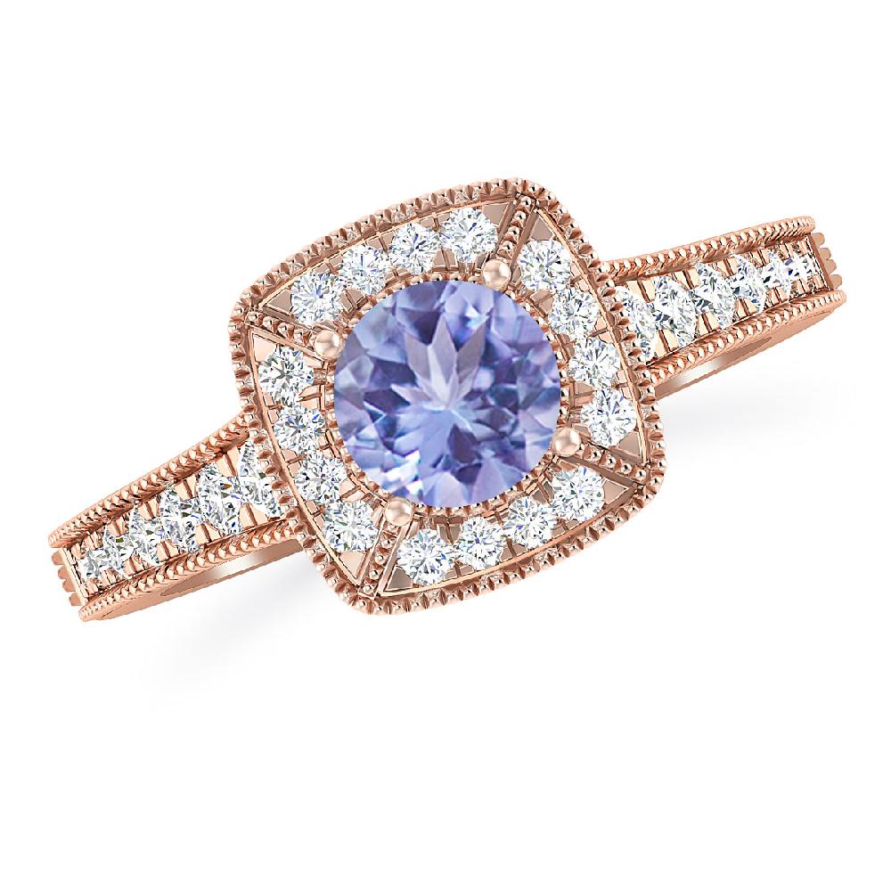 Rose Gold - Tanzanite