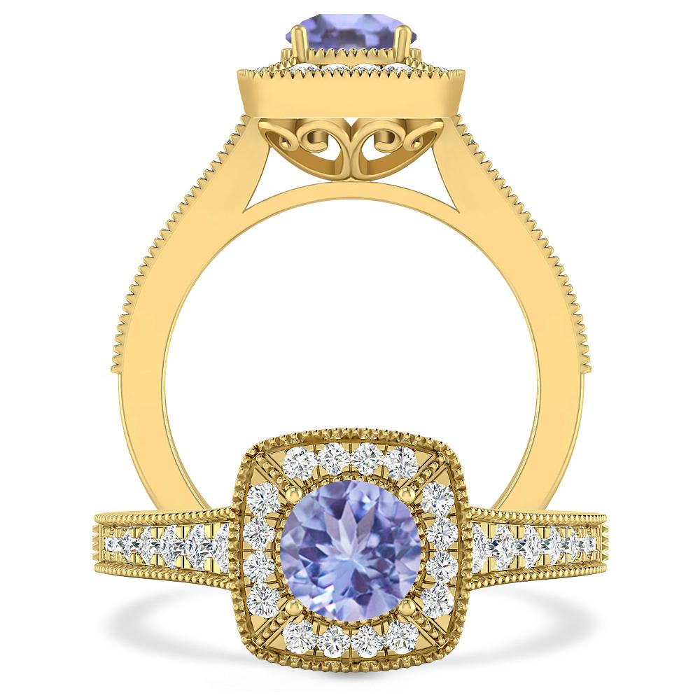 Yellow Gold - Tanzanite