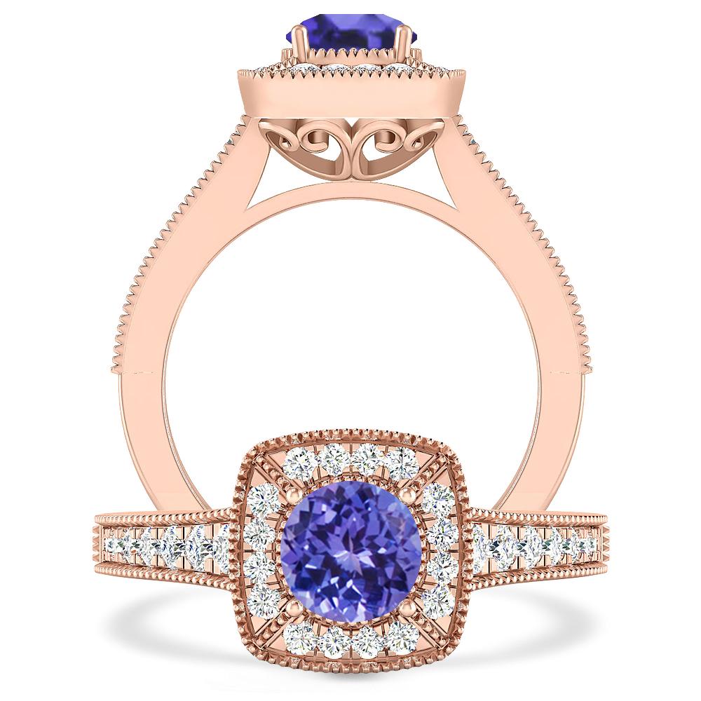 Rose Gold - Tanzanite