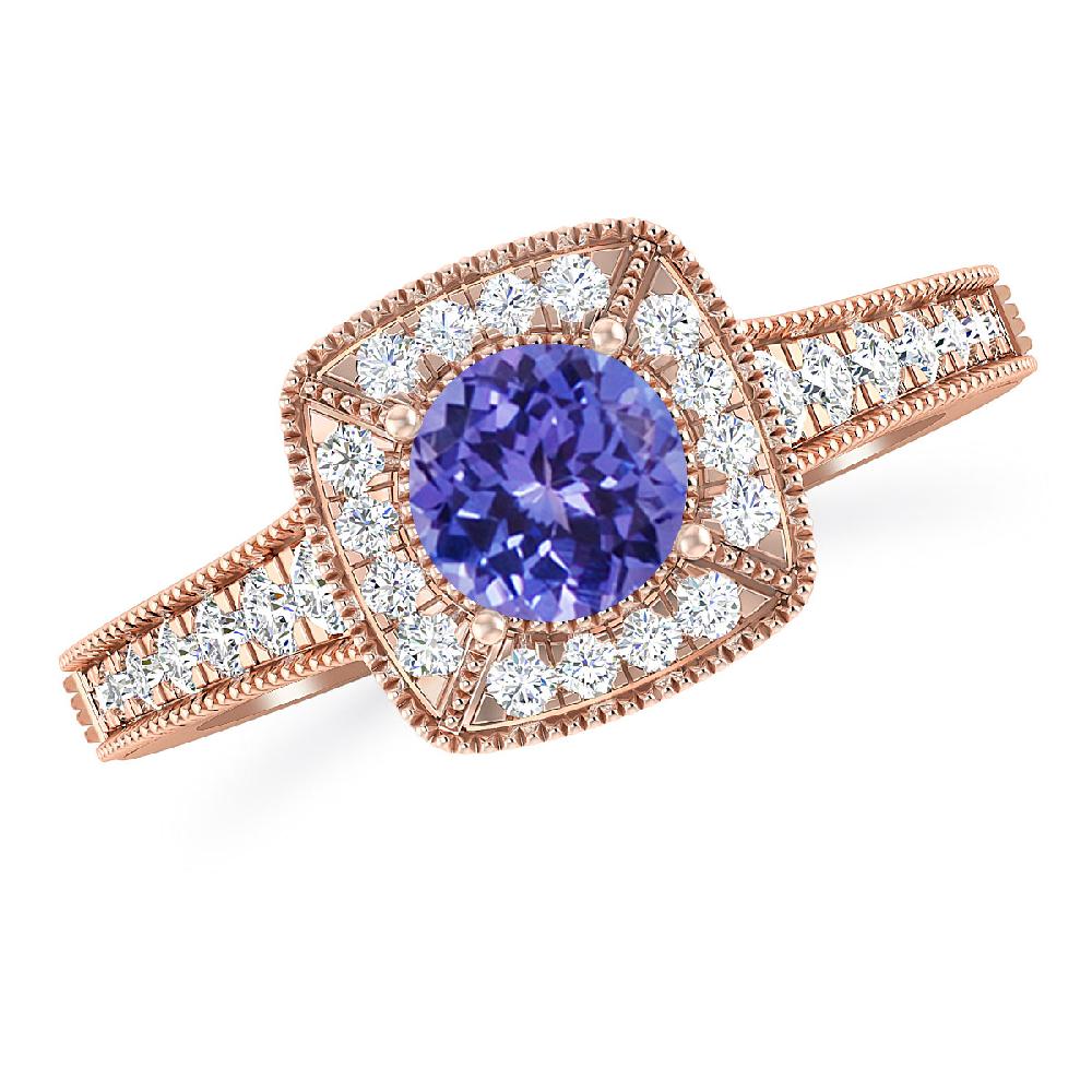 Rose Gold - Tanzanite