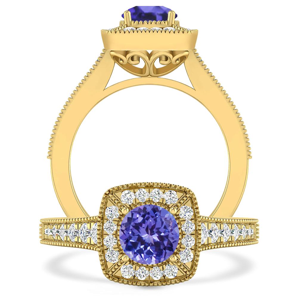 Yellow Gold - Tanzanite